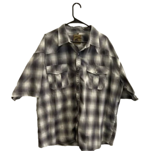 COEVALS Short Sleeve Button Down Plaid Men's Shirt - Picture 1 of 3